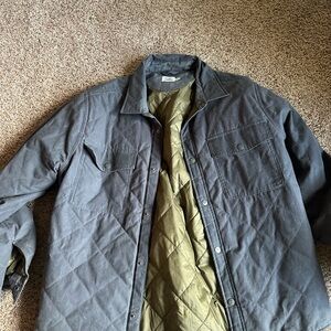 Men's Quilted Field Jacket - Charcoal and Olive